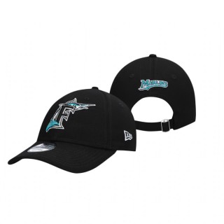 Florida Marlins Black Cooperstown Collection 9TWENTY Adjustable Hat
