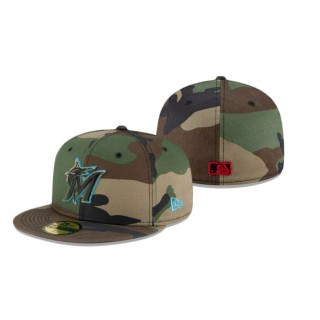 Marlins Green Forest Pop 59Fifty Fitted Hat