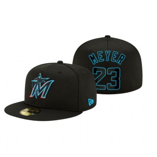 Marlins Max Meyer Black 2021 Clubhouse Hat