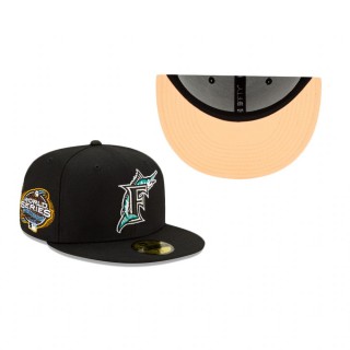 Marlins Black State Flower 59FIFTY Fitted Hat