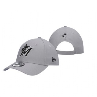 Miami Marlins Gray The League 9FORTY Adjustable Hat