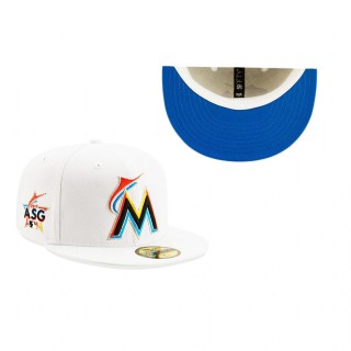 Miami Marlins White Undervisor 2017 MLB All-Star Game Patch 59FIFTY Hat