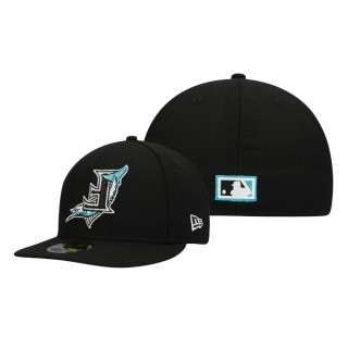 Marlins Black Upside Down 59FIFTY Fitted Hat