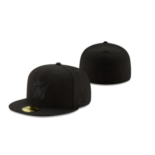 Marlins Black Wool 59Fifty Fitted Hat