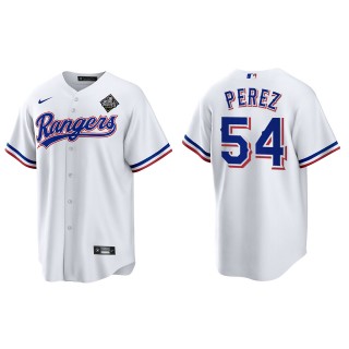 Martin Perez Texas Rangers White 2023 World Series Replica Jersey