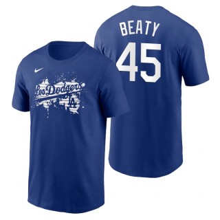 Los Angeles Dodgers Matt Beaty Royal 2021 City Connect Graphic T-Shirt