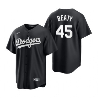 Matt Beaty Dodgers Nike Black White Replica Jersey