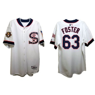 Matt Foster Chicago White Sox 1917 Throwback Independence Day Stars Stripes Jersey