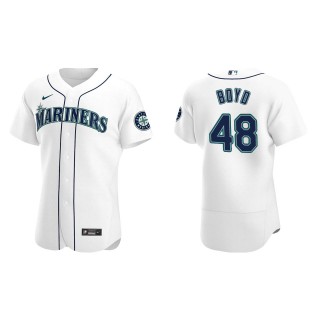 Men's Seattle Mariners Matthew Boyd White Authentic Home Jersey