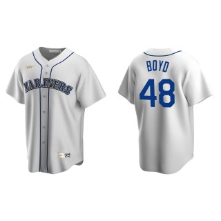 Men's Seattle Mariners Matthew Boyd White Cooperstown Collection Home Jersey