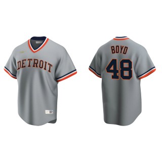 Matthew Boyd Men's Detroit Tigers Nike Gray Road Cooperstown Collection Jersey