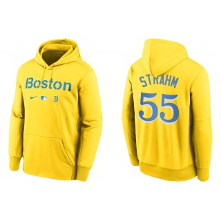 Men's Boston Red Sox Matthew Strahm Gold City Connect Therma Hoodie