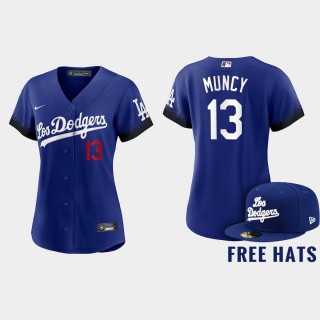 Women Los Angeles Dodgers Max Muncy Royal City Connect Free Hat Jersey