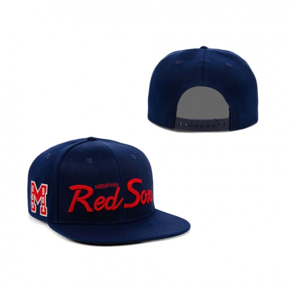 NLB Memphis Red Sox Rings & Crwns Navy Snapback Hat