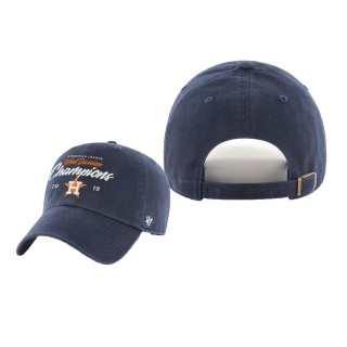 Men's Houston Astros Navy 2019 AL West Division Champions Clean Up Adjustable Hat