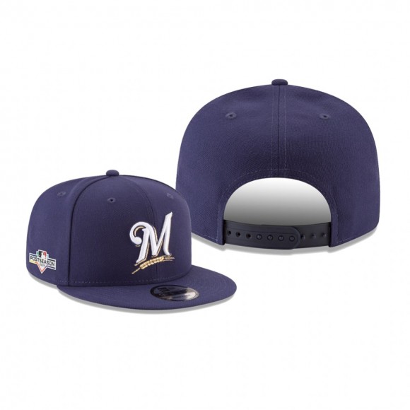 Men's Milwaukee Brewers Navy 2019 Postseason 9FIFTY Snapback Adjustable Sidepatch Hat