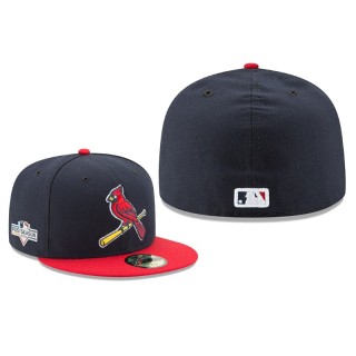 Men's Cardinals Navy Red 2019 Postseason Alternate 59FIFTY Fitted Sidepatch Hat