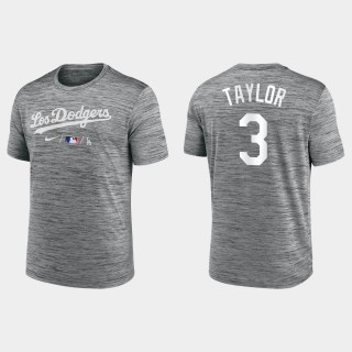 Men's Los Angeles Dodgers Chris Taylor Anthracite 2021 City Connect Practice T-Shirt