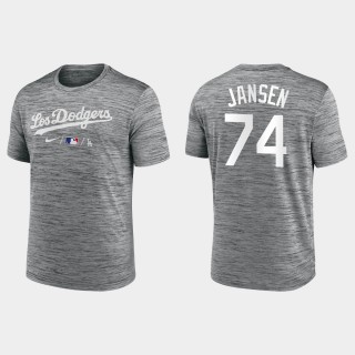 Men's Los Angeles Dodgers Kenley Jansen Anthracite 2021 City Connect Practice T-Shirt