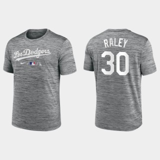 Men's Los Angeles Dodgers Luke Raley Anthracite 2021 City Connect Practice T-Shirt