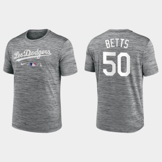 Men's Los Angeles Dodgers Mookie Betts Anthracite 2021 City Connect Practice T-Shirt