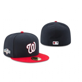 Men's Nationals Navy Red 2019 Postseason 59FIFTY Fitted Hat