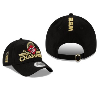 Men's Washington Nationals Black 2019 World Series Champions Locker Room 9TWENTY Adjustable Hat