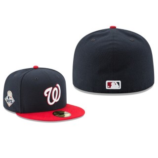 Men's Nationals Navy Red 2019 World Series 59FIFTY Fitted Alternate Sidepatch Hat