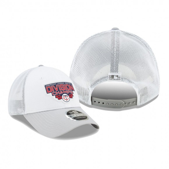 Men's Minnesota Twins White 2019 AL Central Division Champions 9FORTY Adjustable Trucker Hat