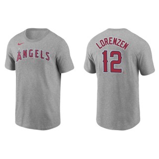 Michael Lorenzen Angels Gray Name & Number Nike T-Shirt