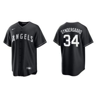 Noah Syndergaard Angels Black White Replica Official Jersey