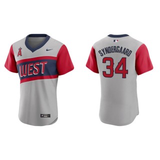 Noah Syndergaard Angels Gray 2021 Little League Classic Authentic Jersey