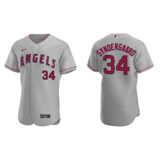 Noah Syndergaard Angels Gray Authentic Road Jersey