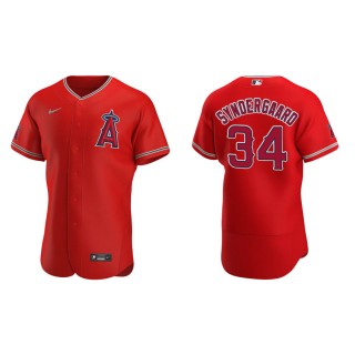 Noah Syndergaard Angels Red Authentic Alternate Jersey
