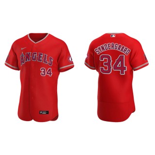 Noah Syndergaard Angels Red Authentic  Jersey