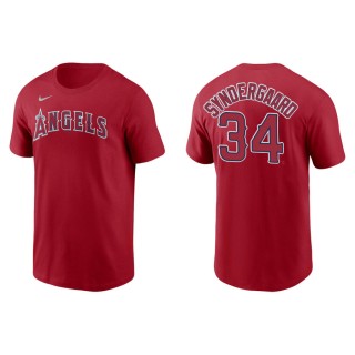 Noah Syndergaard Angels Red Name & Number Nike T-Shirt