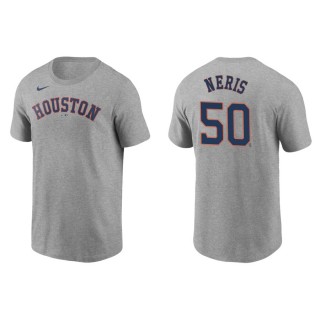 Hector Neris Astros Gray Name & Number Nike T-Shirt