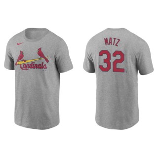 Steven Matz Cardinals Gray Name & Number Nike T-Shirt