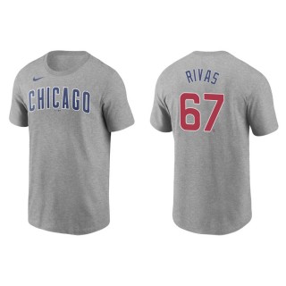Alfonso Rivas Cubs Gray Name & Number Nike T-Shirt