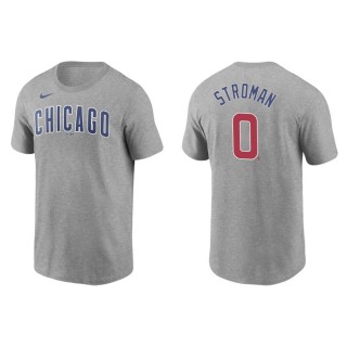 Marcus Stroman Cubs Gray Name & Number Nike T-Shirt