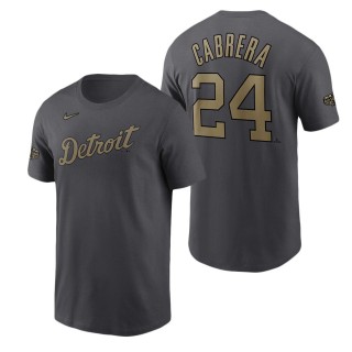 Men's Detroit Tigers Miguel Cabrera Nike Charcoal 2022 MLB All-Star Game Name & Number T-Shirt
