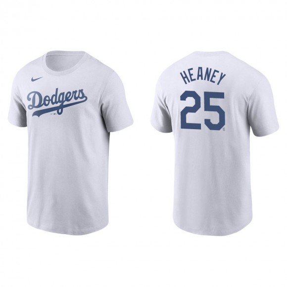Andrew Heaney Dodgers White Name & Number Nike T-Shirt