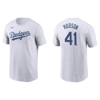 Daniel Hudson Dodgers White Name & Number Nike T-Shirt