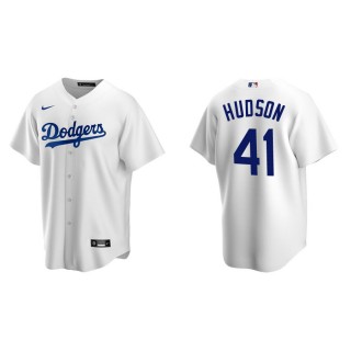 Daniel Hudson Dodgers White Replica Home Jersey