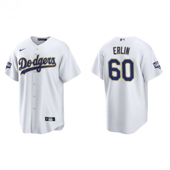 Robbie Erlin Dodgers White Gold 2021 City Connect Replica Jersey