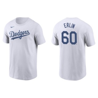 Robbie Erlin Dodgers White Name & Number Nike T-Shirt