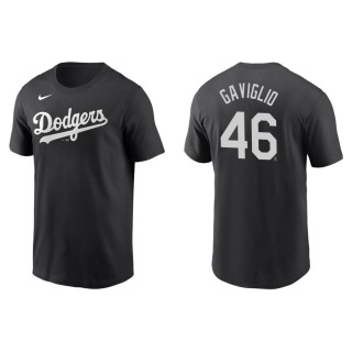 Sam Gaviglio Dodgers Black Name & Number Nike T-Shirt