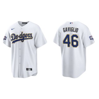 Sam Gaviglio Dodgers White Gold 2021 City Connect Replica Jersey