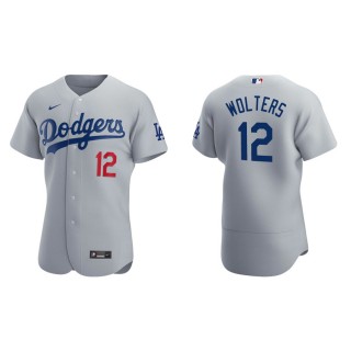 Tony Wolters Dodgers Gray Authentic Alternate Jersey