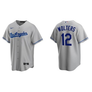 Tony Wolters Dodgers Gray Replica Road Jersey